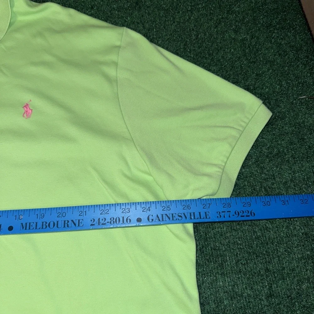 Mens Polo Ralph Lauren‎ Lime Green Polo Shirt Size 2XL Q19